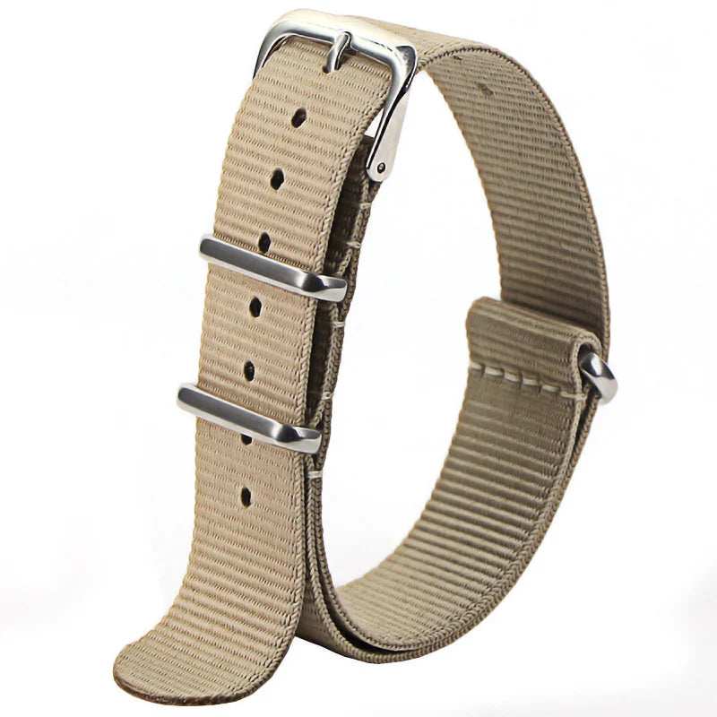 Nylon Watch Strap 16mm 18mm 20mm 22mm — Waterproof Army Sport Watch Band Replacement Belt