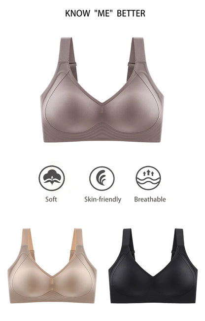 FallSweet Push-Up Bra – Seamless Wireless Bralette for Women, Thin Cup Plus Size Brassiere (M-6XL)