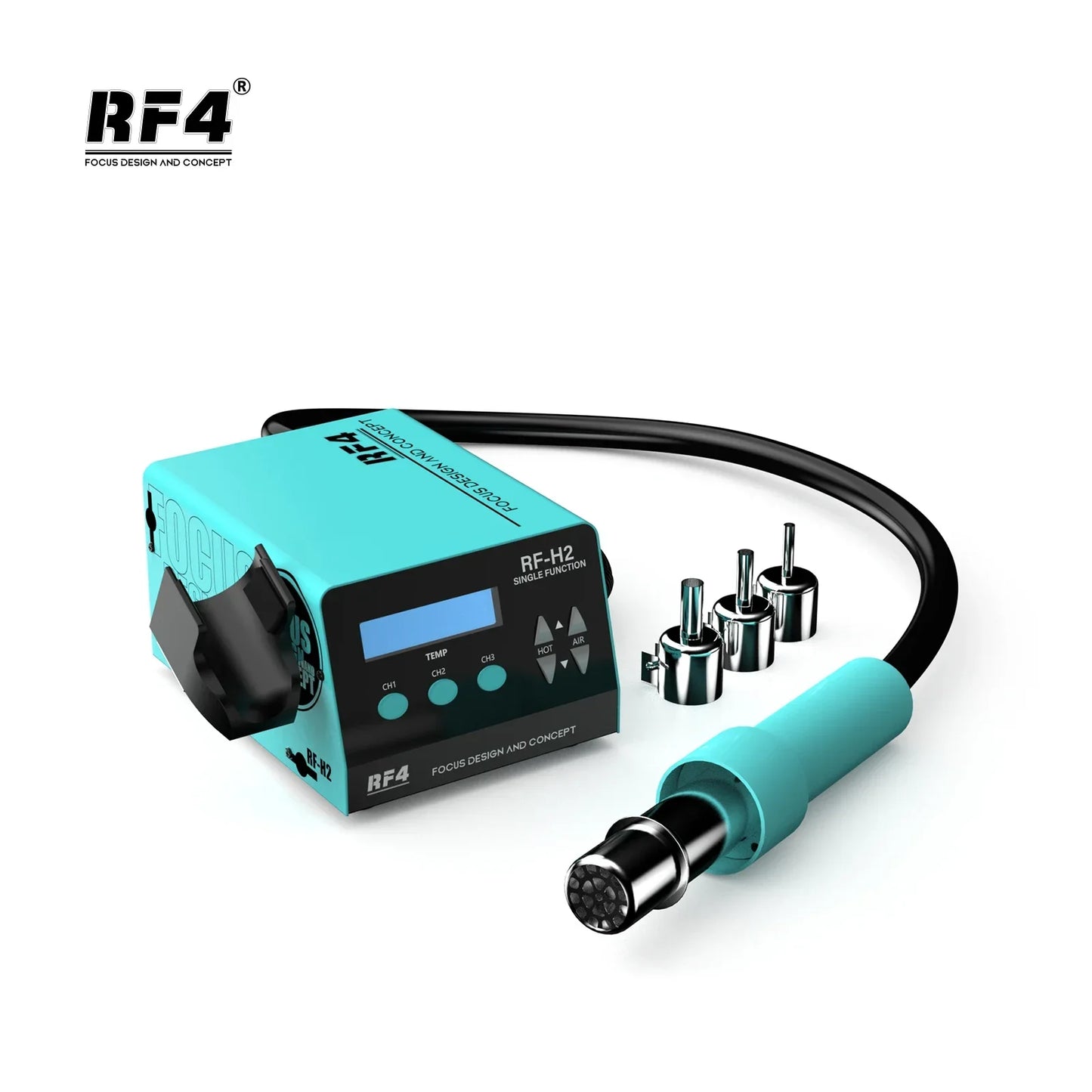 RF4 1000W Fast Desoldering Hot Air Gun - Digital Display Soldering Station for PCB Chip Repair, Intelligent BGA Rework
