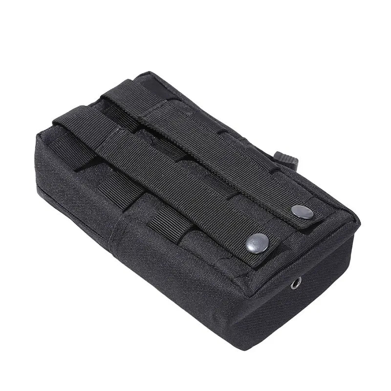 Black Outdoor Tactical Molle Waist Bag: 1000D Oxford Military Storage Fanny Pack for Hunting, Backpack, and Tactical Vest Attachment