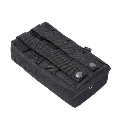 Black Outdoor Tactical Molle Waist Bag: 1000D Oxford Military Storage Fanny Pack for Hunting, Backpack, and Tactical Vest Attachment