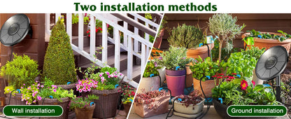 Solar Drip Irrigation System Kit – Automatic DIY Garden Watering Timer with Display Screen for Plants & Travel Use