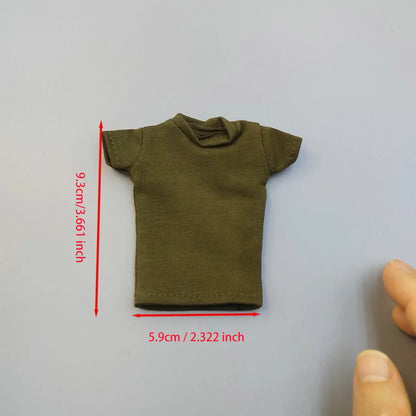 1/6 Scale Black T-Shirt for 12" (30cm) Action Figures — Male & Female DIY Model Accessories