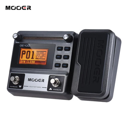 MOOER GE100 Guitar Multi-Effects Processor – Pedal with Loop, Tuner, Tap Tempo, Rhythm, Scale & Chord Lessons