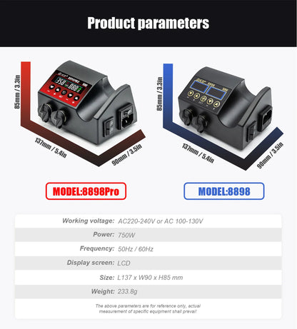 JCD 8898 2-in-1 Soldering Station 750W – Soldering Iron & Hot Air Gun for BGA SMD Phone Repair & Welding