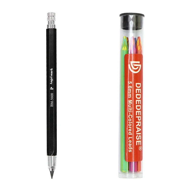 5.6mm Mechanical Pencils & Charcoal Graphite Leads – HB to 14B Soft, Medium, Hard Sketch Drawing Lead Core