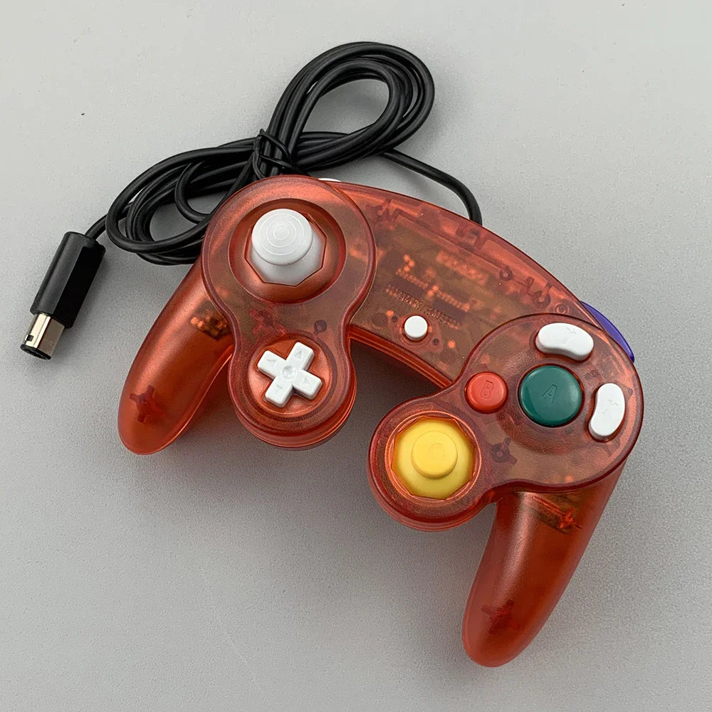 Transparent Wired Game Controller for GameCube NGC – Replacement Handheld Joystick for Video Game Console
