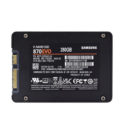 Samsung 870 EVO 2.5" SATA III SSD — 250GB, 500GB, 1TB & 2TB Internal Storage for Laptop & Desktop