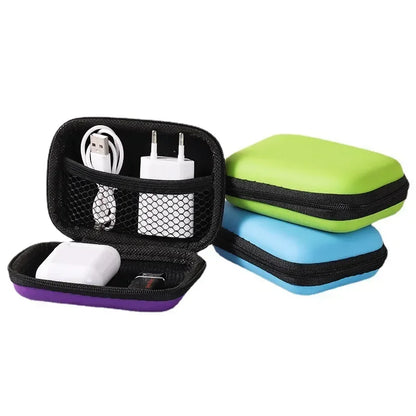 Sundries Travel Storage Bag – Zipper Case for Earphones, Portable Cable Organizer, Electronics Charging Storage