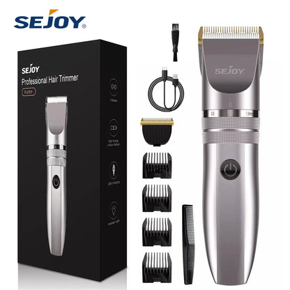 Sejoy Professional Hair Clippers for Men – Cordless Barber Clipper & Rechargeable Beard Trimmer