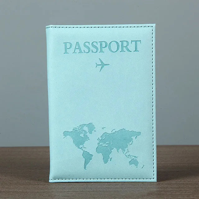 World Map Lover Passport Cover – Hot Stamping Travel Passport Holder Case for Men & Women, Fashion Wedding Gift Organizer