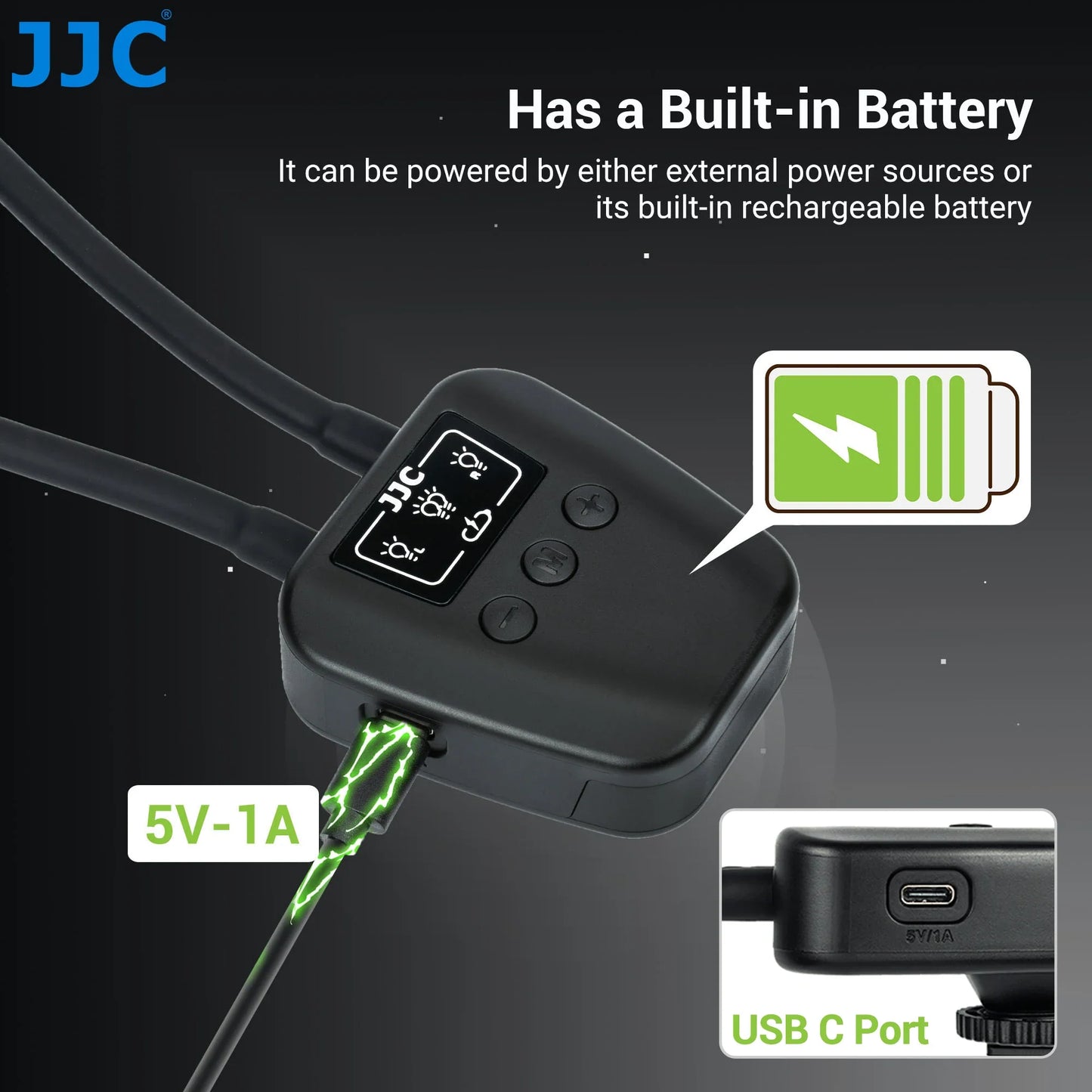 JJC LED Macro Arm Light — 10-Level Adjustable Brightness for Macro Photography, Compatible with Canon, Nikon, Sony, Olympus, Fujifilm DSLR