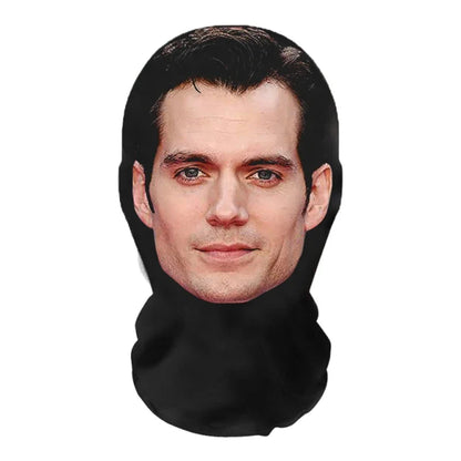 3D Printed Realistic Face Mask - Stretch Mesh Full Head Cosplay Balaclava for Role Play & Hip Hop Costume