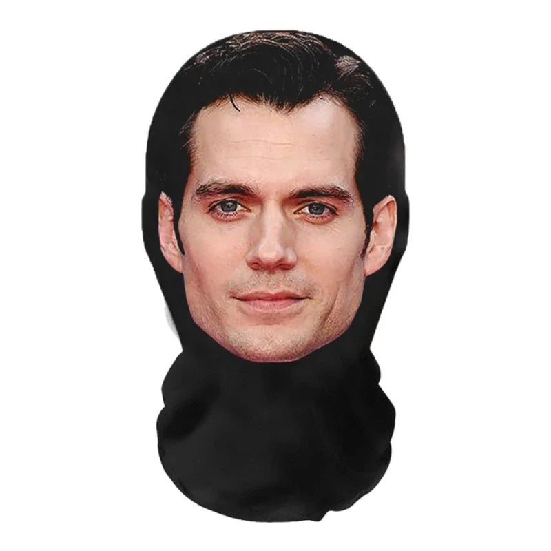 3D Realistic Face Mask - Celebrity Style Full Face Stretch Mesh Cosplay Balaclava for Role Play, Hip Hop & Costume Events