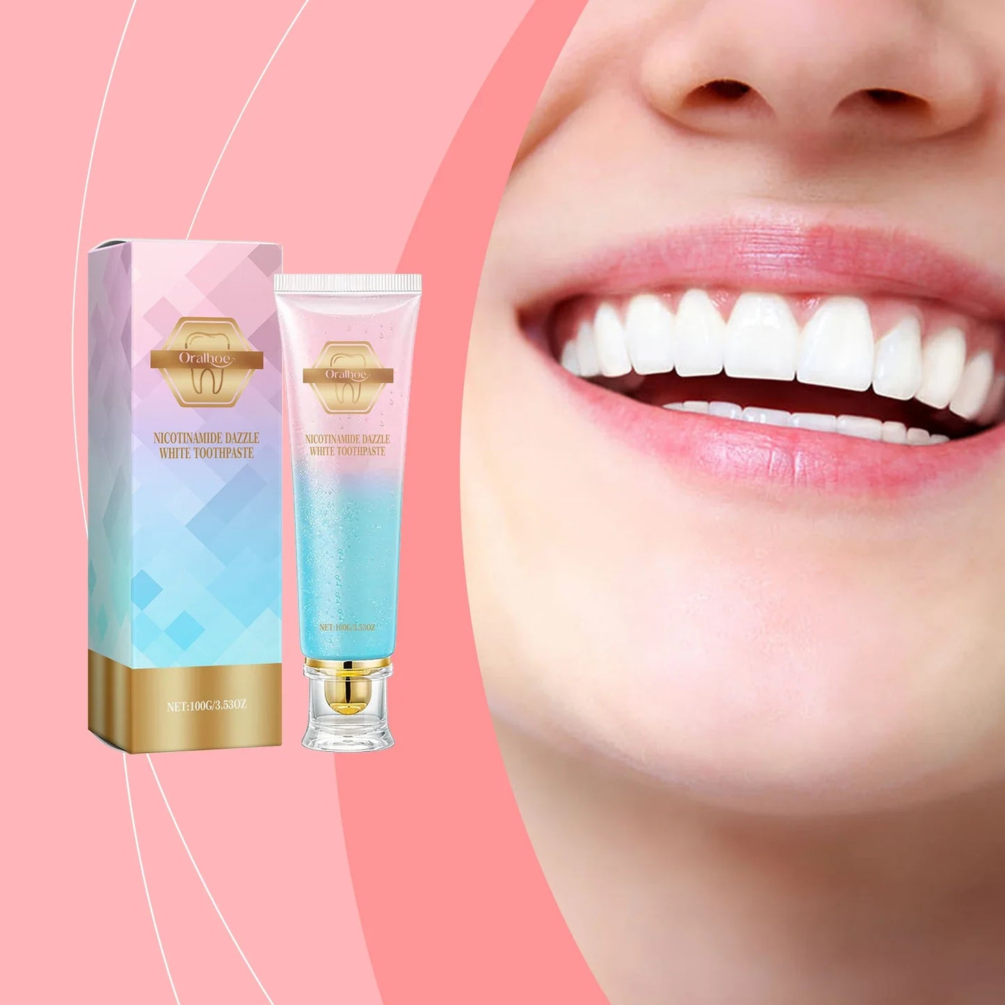 Niacinamide Whitening Toothpaste – Stain Removal, Plaque Reduction & Fresh Breath