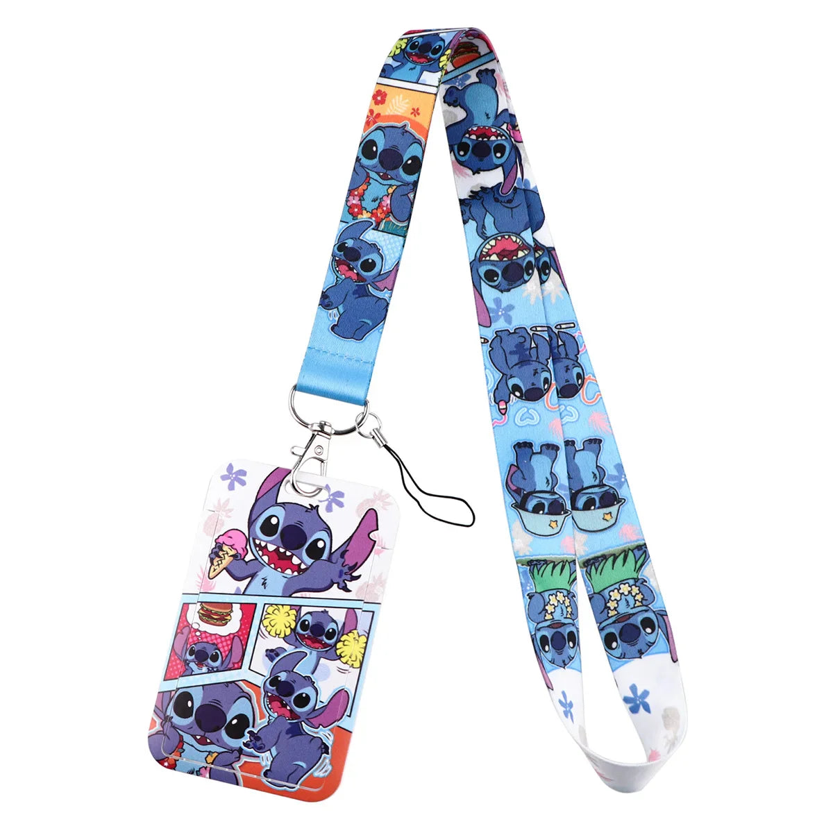 Cute Alien & Angel Cartoon Credential Holder Lanyard for Key, Card Badge & Gym Accessories