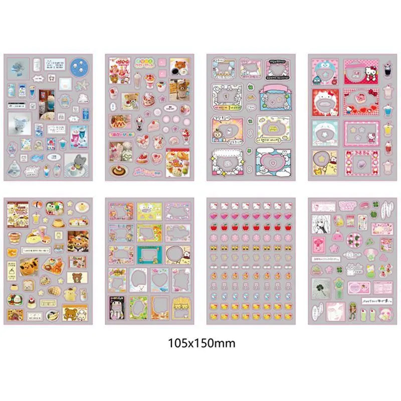 6pcs/10pcs Y2K Glitter Laser Stickers – Cute Random Phone, Camera, Luggage & Journal Stickers, Kawaii Decoration Gift