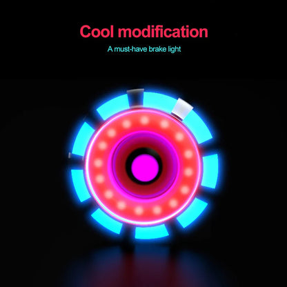 Universal Motorcycle Equipment  Warning Lamp - Angel Eye RGB Flashing Brake Tail / Rear LED Light, Motorbike Accessories