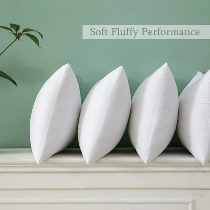Soft Fluffy Throw Pillow Insert – White Cushion Inner Pad, Plump Stuffer for Decorative Pillows, 30x50cm, 45x45cm, 50x50cm