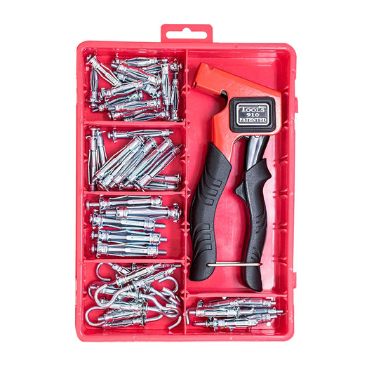 Molly Bolts Heavy Duty Drywall & Plaster Wall Anchors Kit — Hollow Wall Anchors with Setting Tool, Metal Anchors & Screws