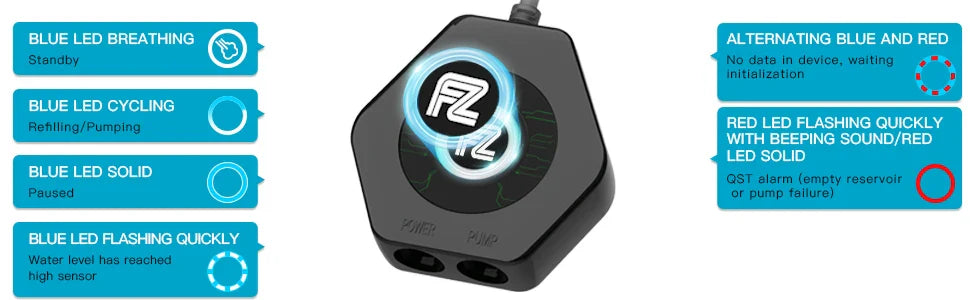 Fzone ATO580 Auto Top Off System – Mini Aquarium Water Pump Controller for Fish Tanks, Saltwater & Freshwater