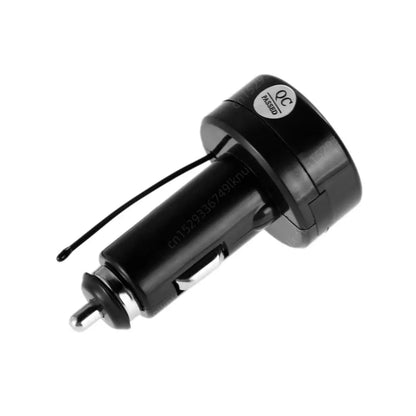 3-in-1 Car Charger & Voltmeter – 12/24V USB Charger with Thermometer, LED Digital Display & Current/Volt Detector