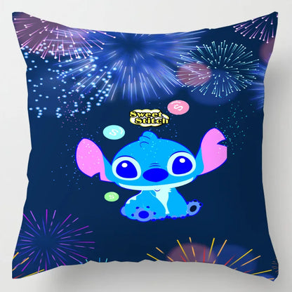 Anime Disney Stitch Double-Sided Print Pillowcase – Kawaii Stitch Pillow for Kids’ Room Decoration & Gifts