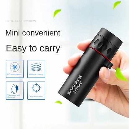 2000x24 HD Monocular Telescope – Mini Portable Phone Telescope with Holder for Outdoor Camping, Hunting & Birdwatching
