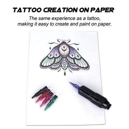 10/5PCS Ballpoint Cartridge Tattoo Needles — Practice Needles for Beginners & Designer Drawing with Tattoo Pen Machine
