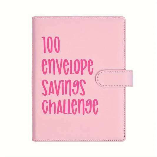 100 Envelopes Money Saving Challenge Binder – Password Lock Budget Organizer for Cash, Expense & Cost Management Notebook Binder