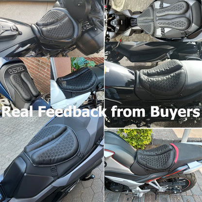 3D Honeycomb Gel Motorcycle Seat Cushion — Anti-Slip, Pressure Relief Ride Pad, Universal Moto Accessory