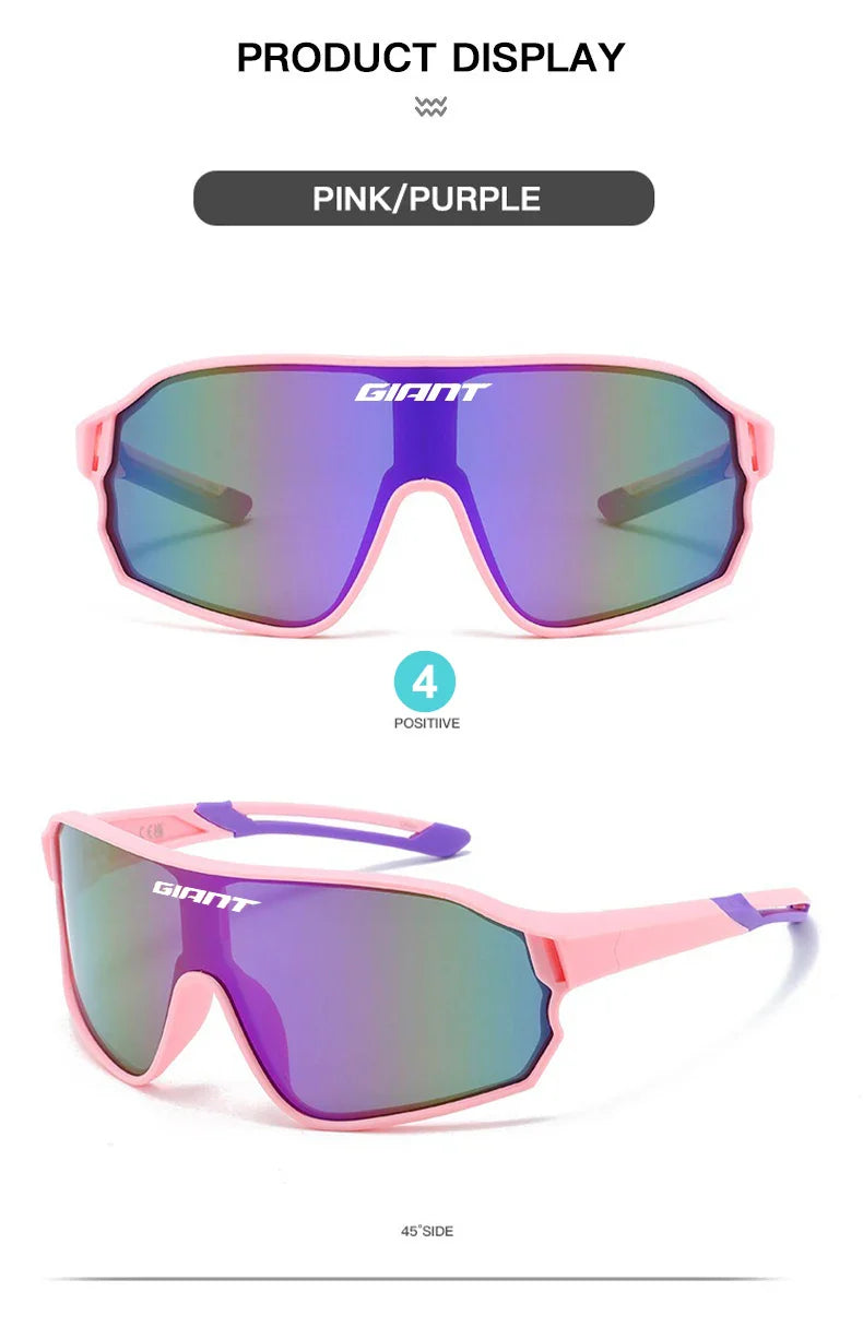 GIANT Cycling Glasses – UV400, Anti-Fog REVO Lenses, HD Clarity, Cateye Design