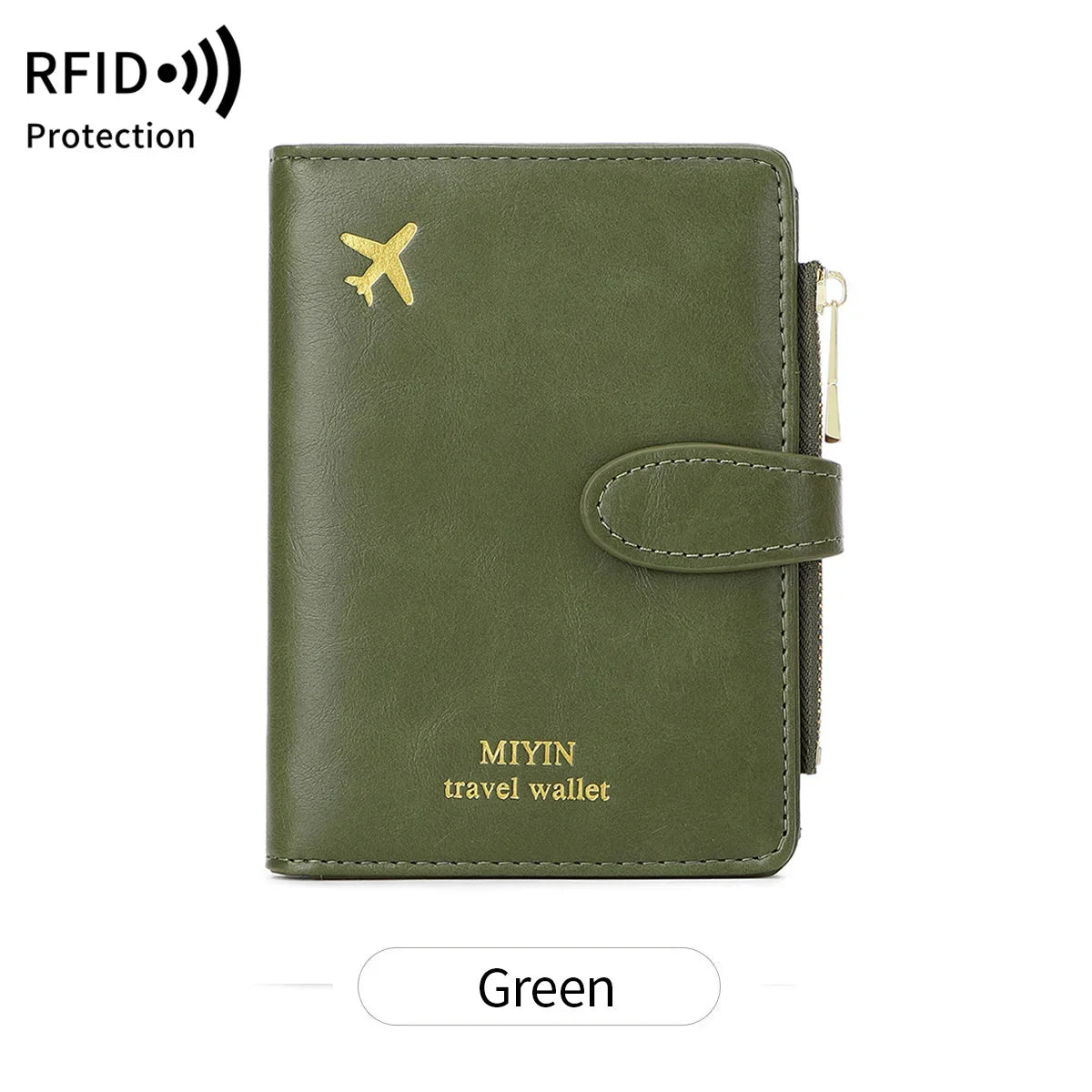 Multi-Functional RFID Anti-Theft Passport Bag – PU Leather Wallet with Multi Card Slots & Large Capacity