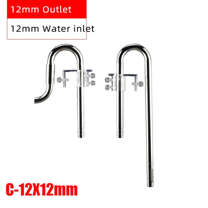ZRDR Aquarium Filter Accessories – Stainless Steel External Inlet/Outlet Tube & Oil Film Remover for Fish Tanks