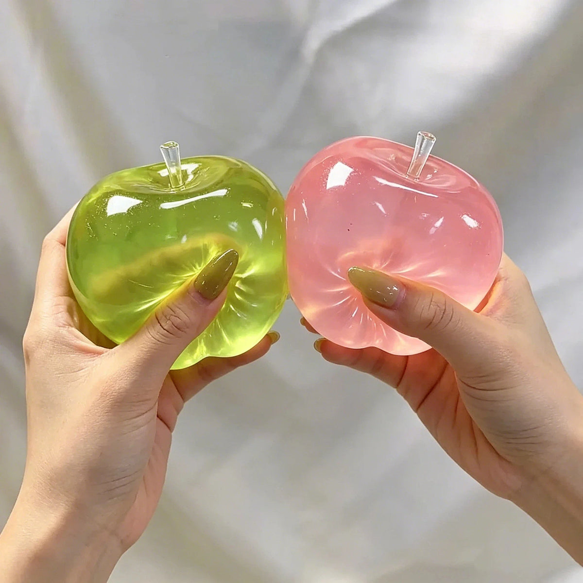 Green Apple Rebound Fidget Ball - Soft Sensory Squeeze Toy for Kids & Adults