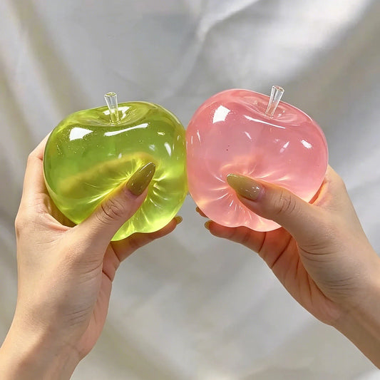 Green Apple Rebound Fidget Ball - Soft Sensory Squeeze Toy for Kids & Adults