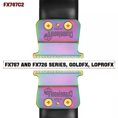 FX707 Titanium Coated Blade - Replacement for BaByliss PRO Trimmer, Compatible with FX787, FX726, FX787Z, DLC Carbon Steel