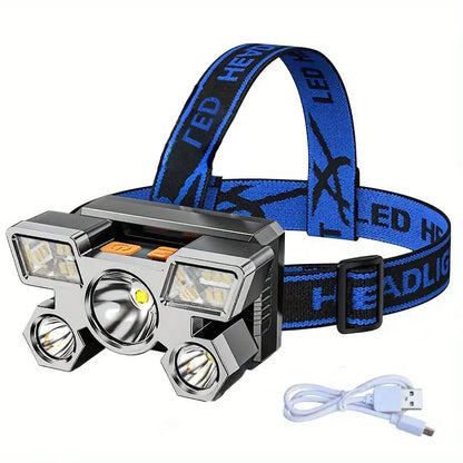 80,000LM Powerful XHP360 LED Headlamp – USB Rechargeable Ultra Bright Headlight Flashlight, Large Aperture Camping & Fishing Head Lantern Waterproof Outdoor Torch