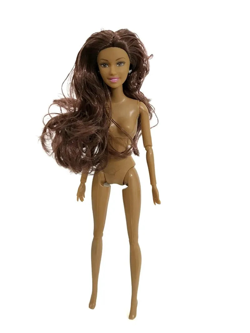 Adollya 32cm 1/6 African Doll — 10-Joint Movable Black American BJD Doll with Makeup, Toy for Girls & Kids Gifts