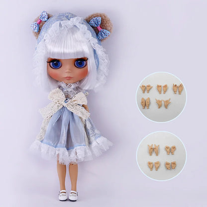 ICY DBS Blythe Doll – Tan Skin Matte Face with Eyebrows, 1/6 BJD Joint Body, Anime Christmas Gift