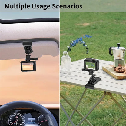 Car Camera Mount Sun Visor Clip – Holder for GoPro Hero 9-13, DJI Osmo Action 3-5 & Insta360 X3/X4 Accessories