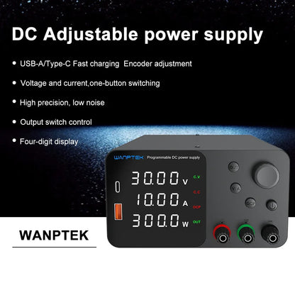 Lab Bench Switching Power Supply – Adjustable 30V 10A, 60V 5A, 120V Digital Voltage Stabilizer for Laboratory