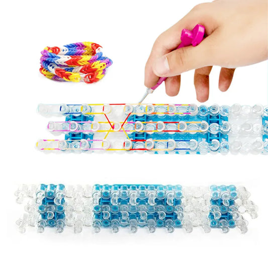Loom Rubber Knitting Machine Kit – DIY Woven Bracelet Making Set for Kids, Hair Accessories & Gifts