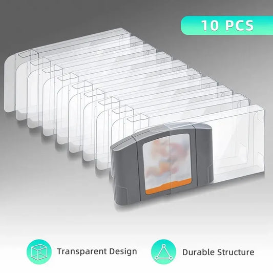 N64 Game Cartridge Protective Case – Ultra-Thin 0.3mm PET Transparent, Moisture-Proof for Vintage Gaming Collection