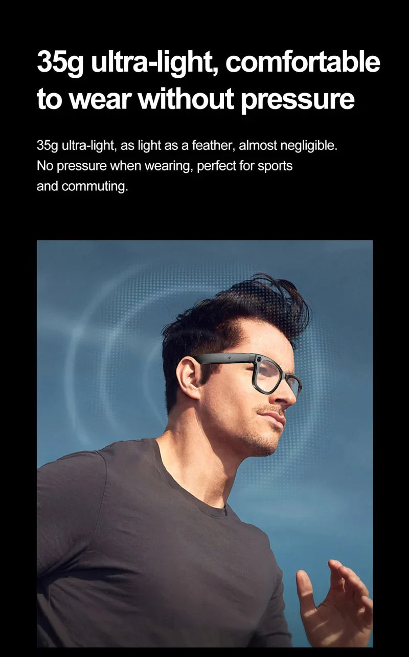 Xiaomi W600 Smart Glasses — AI Intelligent Sunglasses with Camera, Video Recording, Bluetooth Music & Calls, IP65 Waterproof