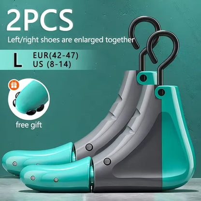 1/2 PCS Universal Adjustable Shoe Stretcher – Boot & Sneaker Widener with Steel Shaft for Left & Right Shoes