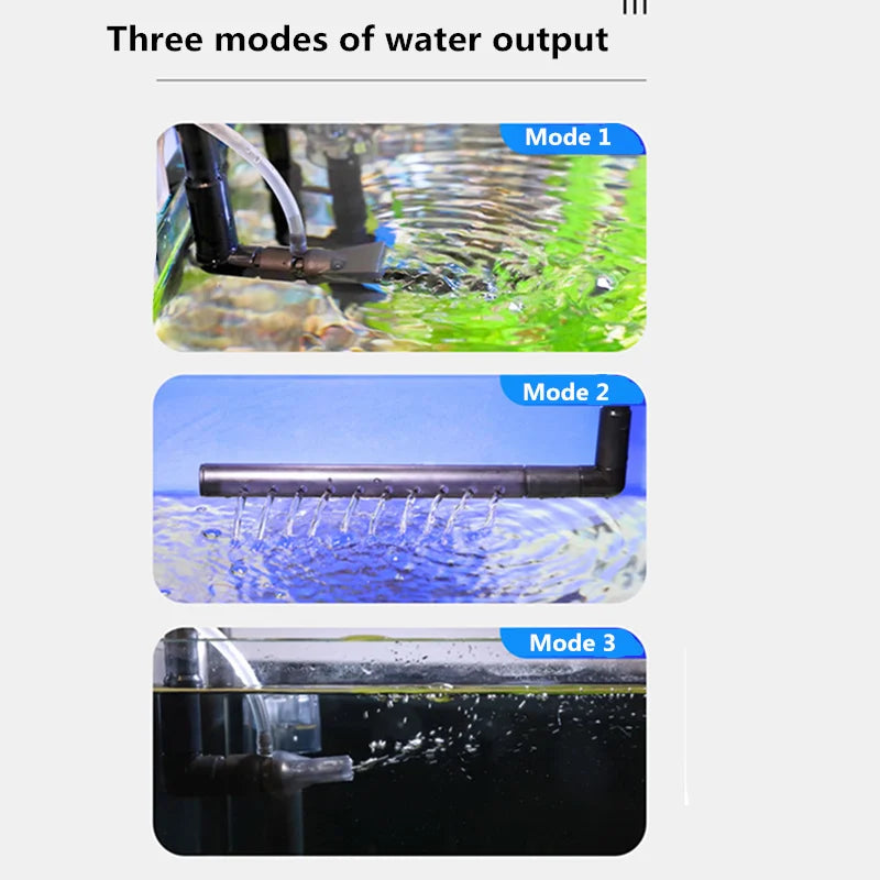 220V Silent Aquarium Filtration System – Wall-Mounted Integrated Filter & Oxygenation Machine for Fish Tanks