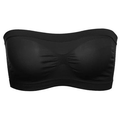 Women’s Sexy Strapless Crop Top Bra – Breathable Mesh Bandeau, Invisible No-Pad Summer Brassiere