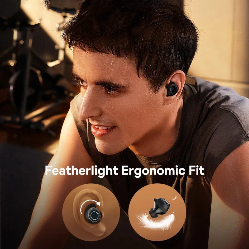 Baseus True Wireless Earphones - 48dB Noise Cancelling, Bluetooth 5.3, 140h Playtime, IPX6 Waterproof Sport TWS Earbuds