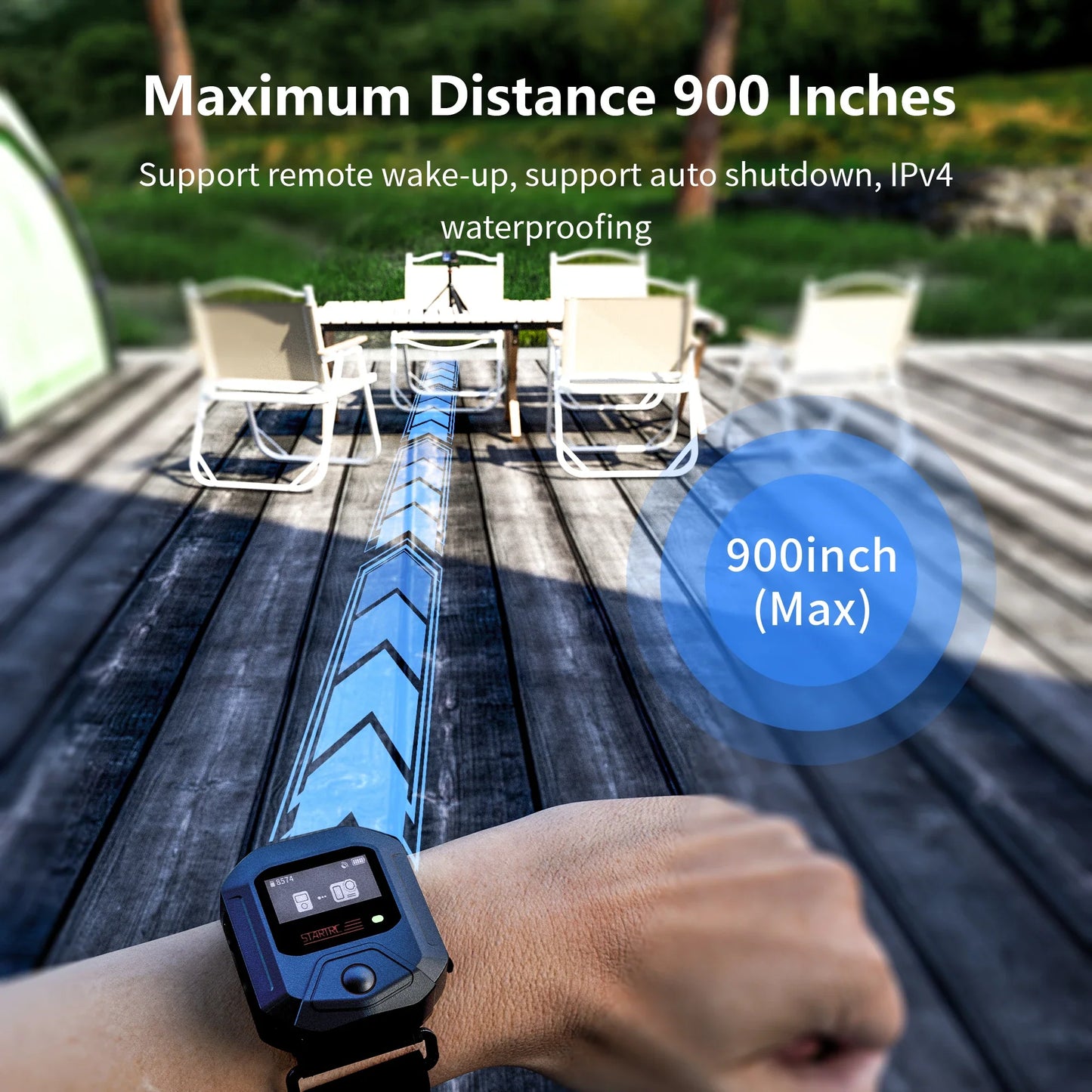 Bluetooth Remote Control with Built-in GPS for Insta360 X5 & Ace Pro 2 – Wristband & Bicycle Mount Action Camera Accessory
